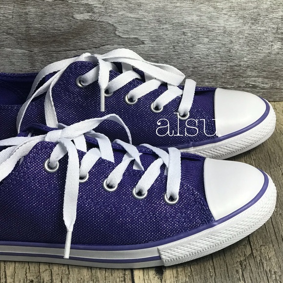 NWT Converse CT DaintyOX Per Winkle Glitter Blue W - Picture 2 of 7